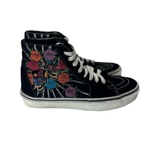 Vans Black High-Top Sneakers with Colorful Floral Design